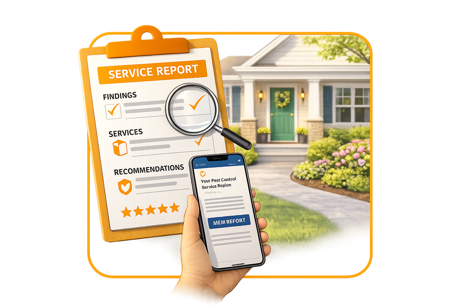Detailed pest service report and digital documentation for homeowners in North Seattle and Everett.