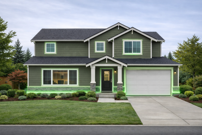 residential pest control treatment around a home